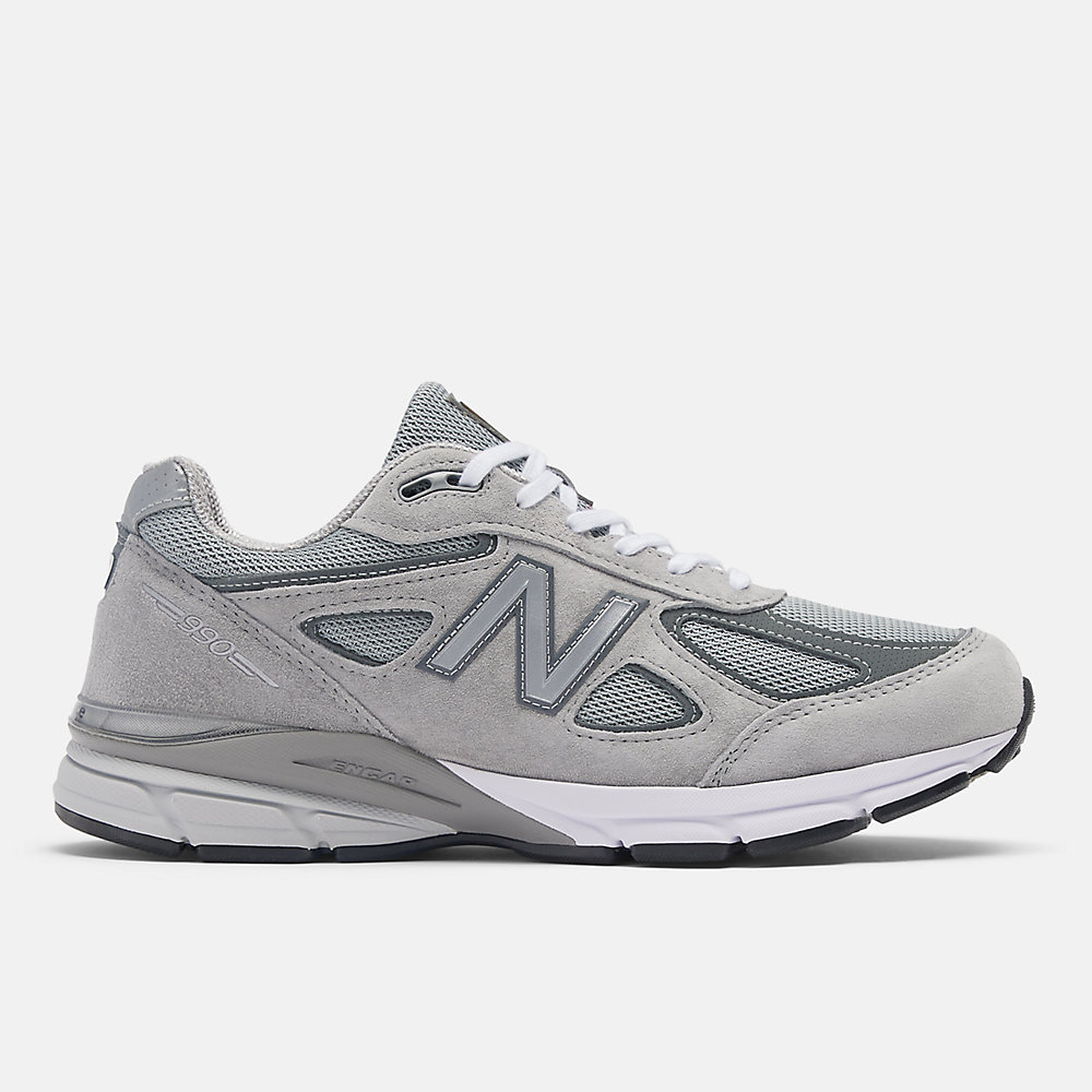 New Balance Made in USA 990v4 Core Shoes Grey with Silver